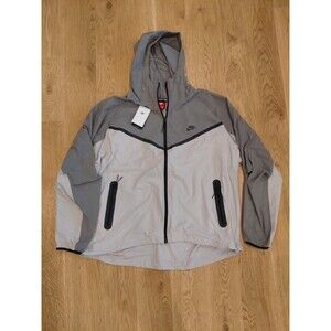 Nike Tech Windrunner Men's Woven Full-Zip Jacket Grey/Light Bone Men's Size XXL